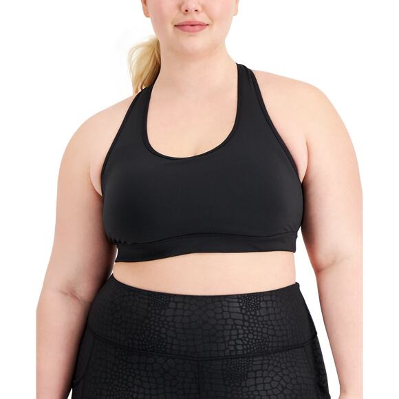 Plus Size ID Ideology Womens Performance Medium Impact Sports Bra 1X NWT - Picture 1 of 3